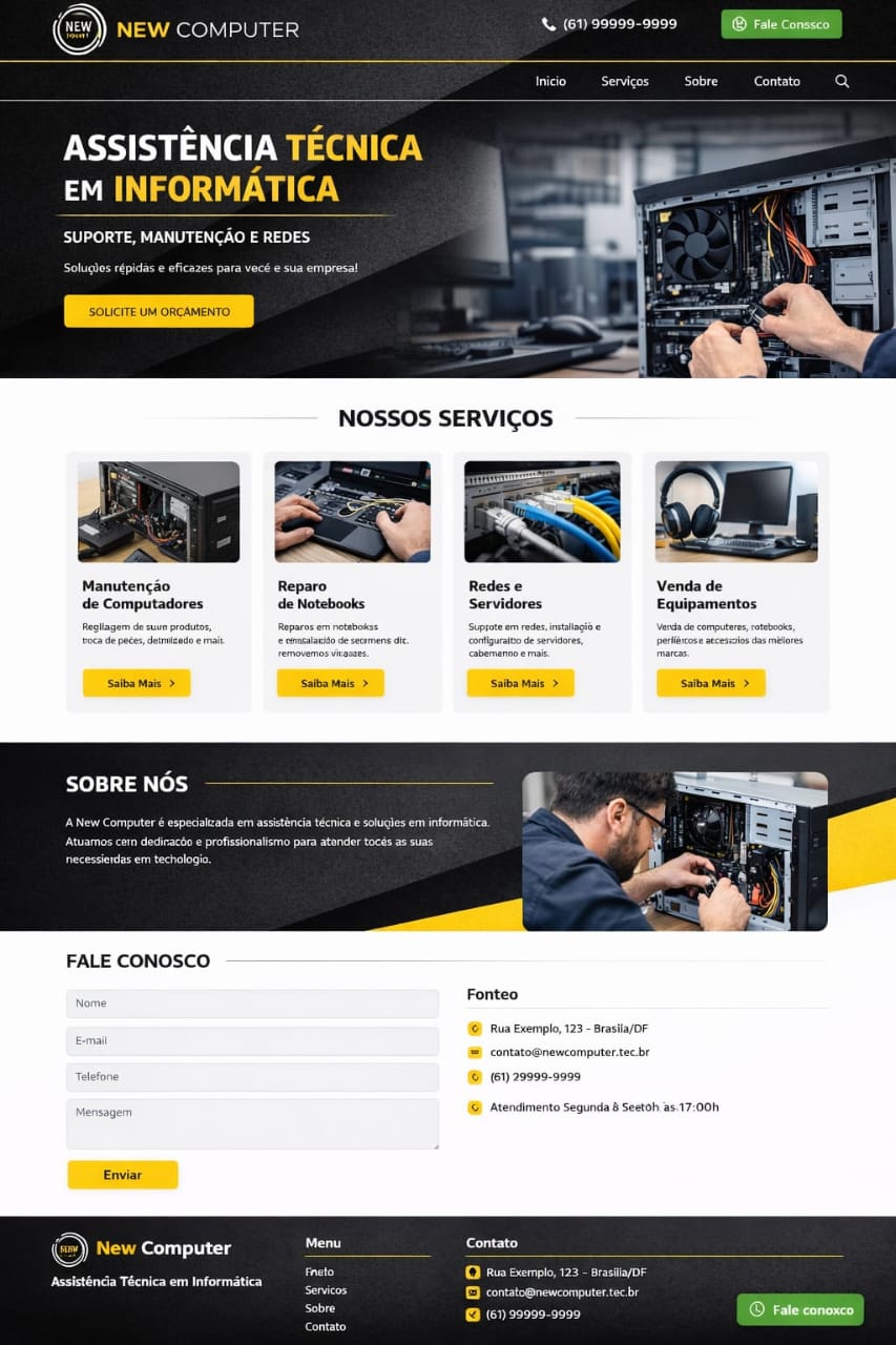 Técnico realizando manutenção